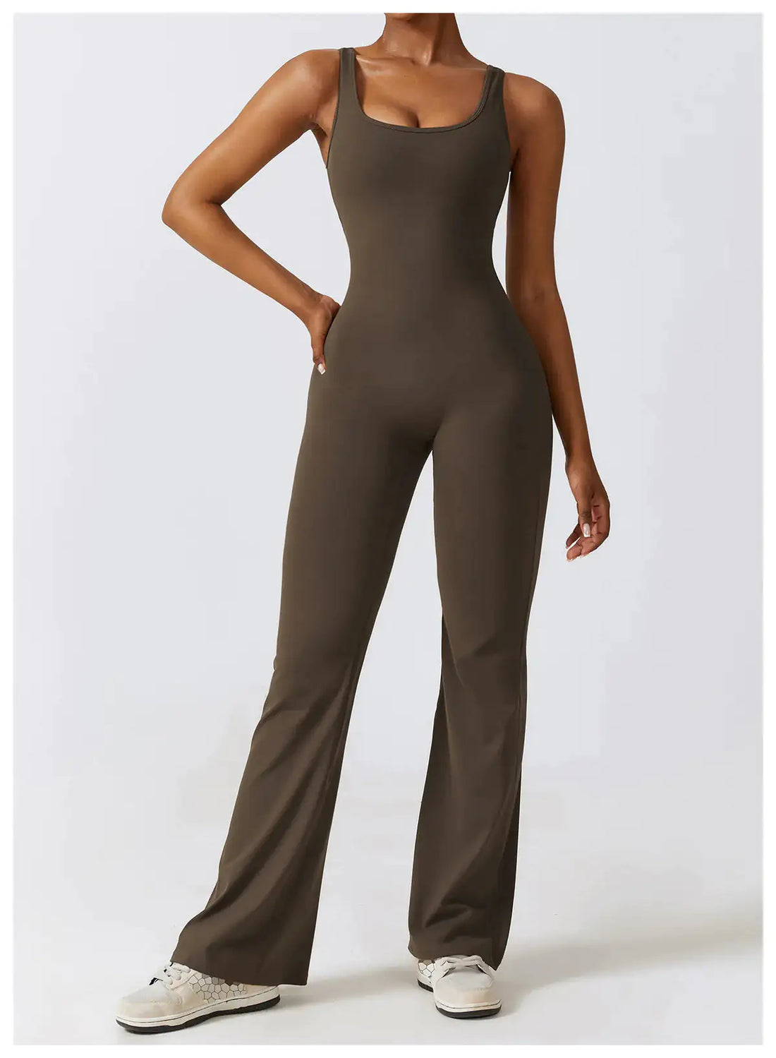 Flare V-Back Jumpsuit